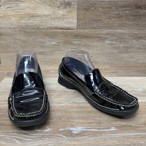 Anne Klein Mean To Be Black Patent Leather Loafers Women's Size 8.5 - Picture 6 of 7